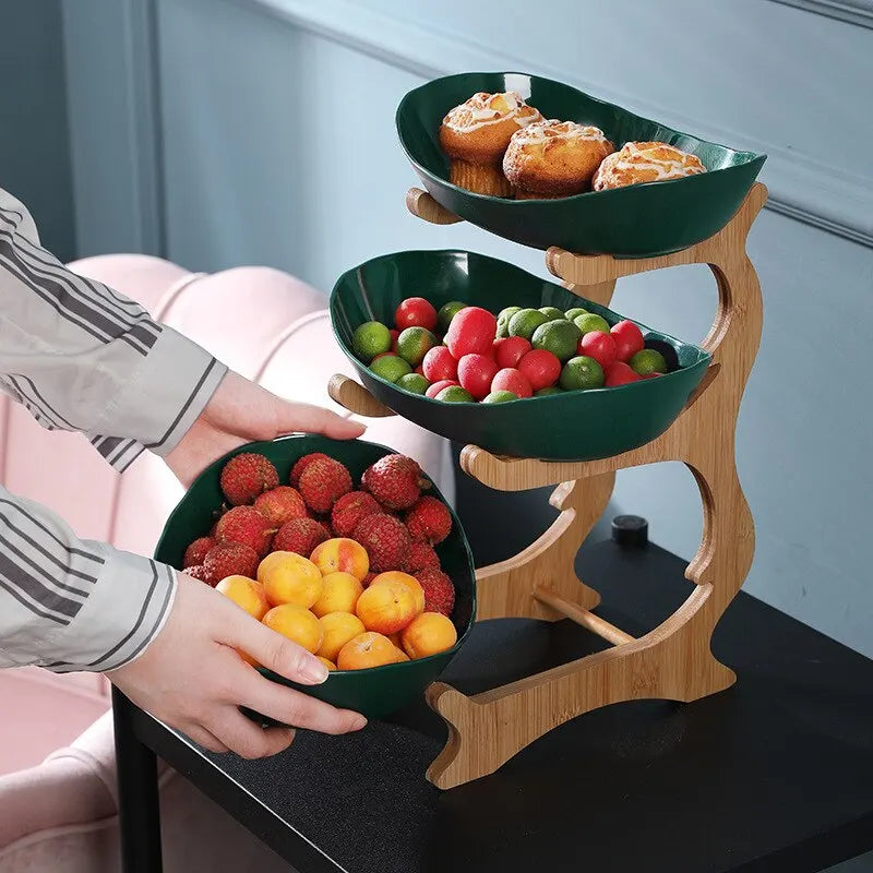 BowLift | FruitTriad | Three-tier fruit bowl made of plastic