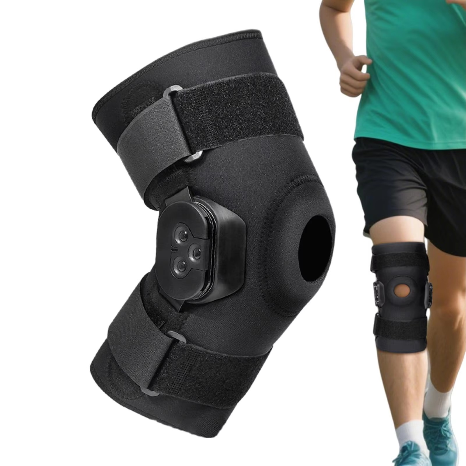 BowLift | Hinged Knee Brace Adjustable Sports Knee Support for Comfortable Compression and Stabilizing Support