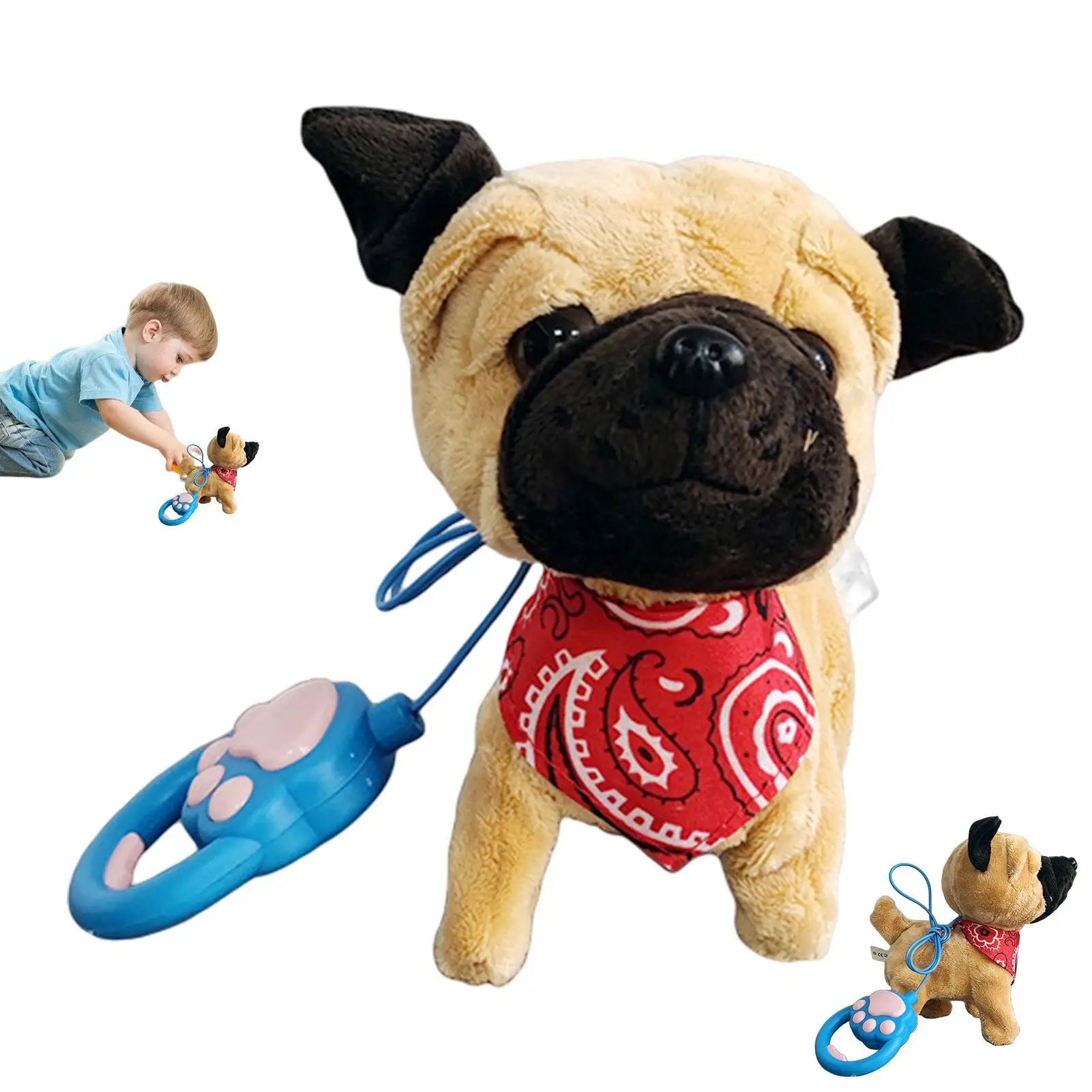 BowLift | Interdraft Plush Puppy Toy – Electronic Pet with Remote Control & Leash – Walking & Barking Dog for Kids