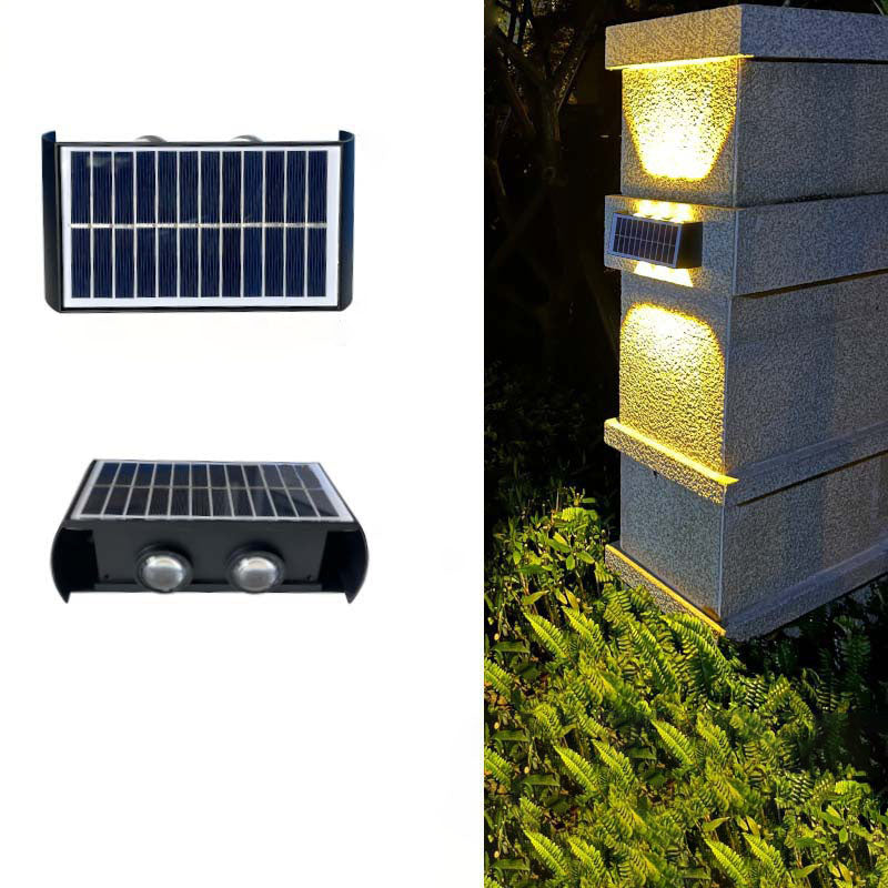 BowLift | Modern Simplicity Solar Waterproof Rectangular ABS PMMA LED Wall Light Lamp For Outdoor Patio