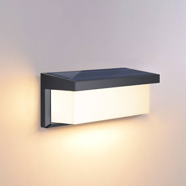 BowLift | Modern Minimalist Solar Rectangle PC LED Outdoor Wall Light Lamp For Outdoor Patio