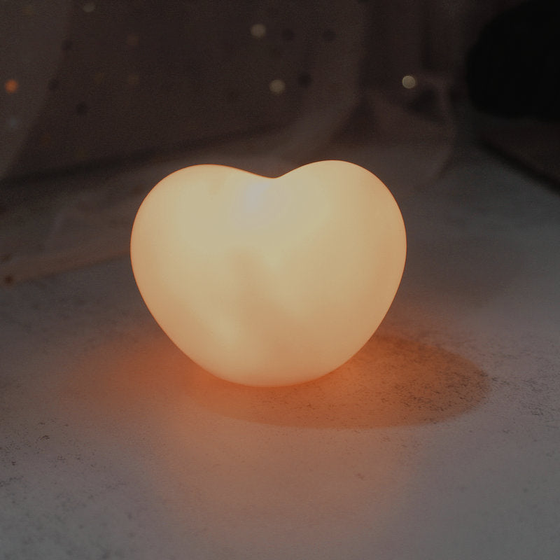 BowLift | LuvSphere Silicone LED Night Light | Heart-Shaped Design | Table Lamp | Warm Mood Light | Decorative