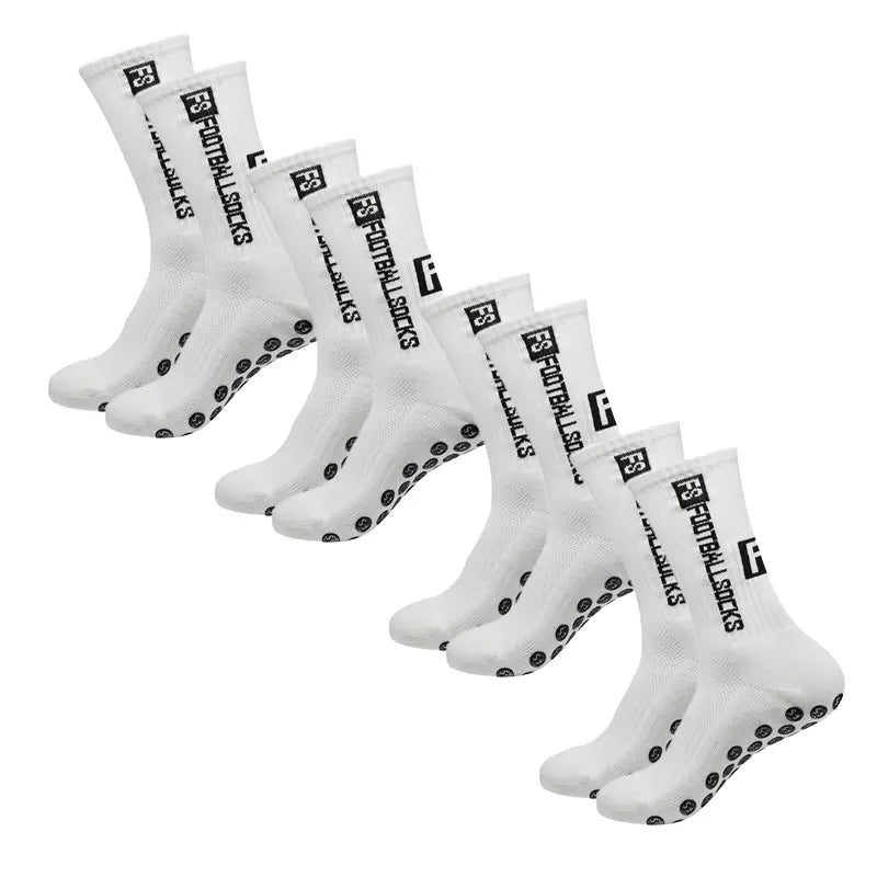 BowLift | 4 pairs of soccer socks sports grip rubber non-slip socks