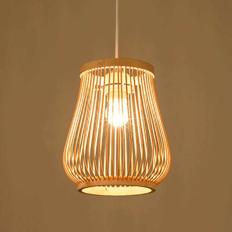 BowLift | Bambora Zen Pendant Light | Handwoven Bamboo Lantern | Japanese Design | Natural Elegance