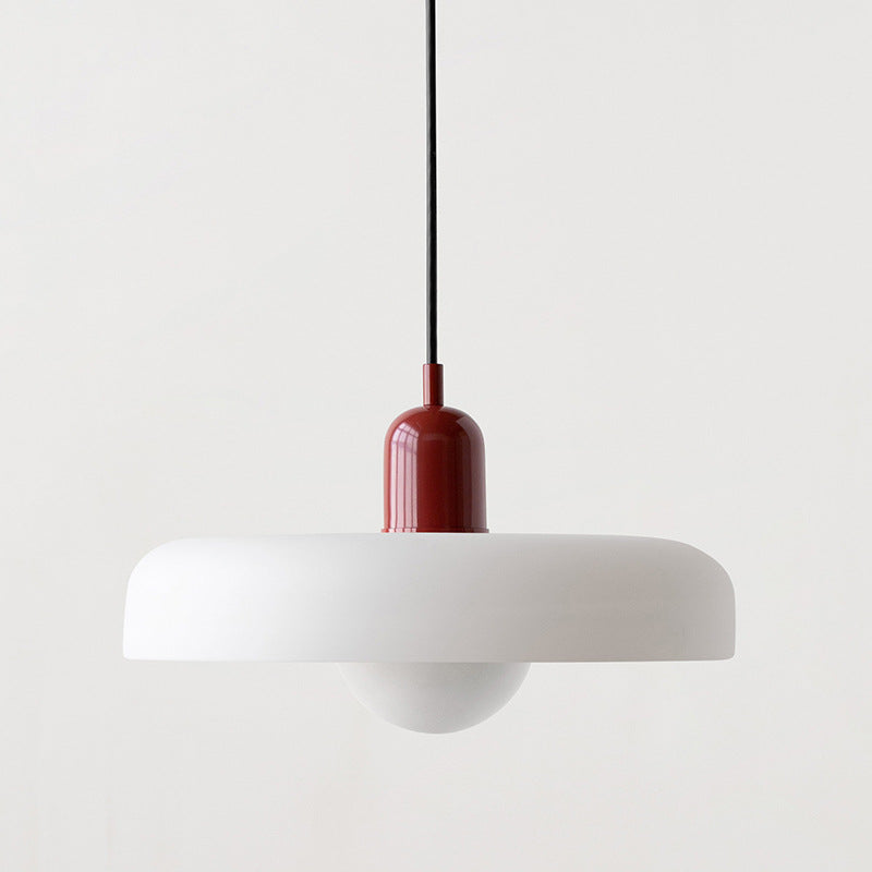 BowLift | Bauhaus Pendant Light | Colored Glass, Adjustable Height & Ideal for Dining Rooms and Modern Interiors