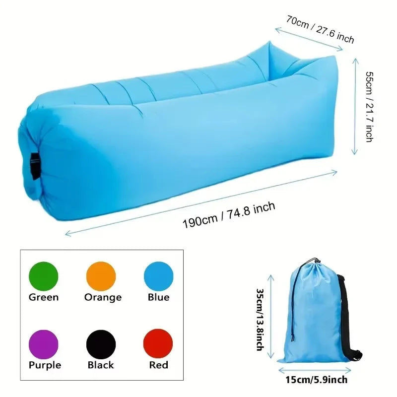 BowLift | Floativo Air Sofa | Inflatable Without Pump | With Headrest | For Outdoor & Camping