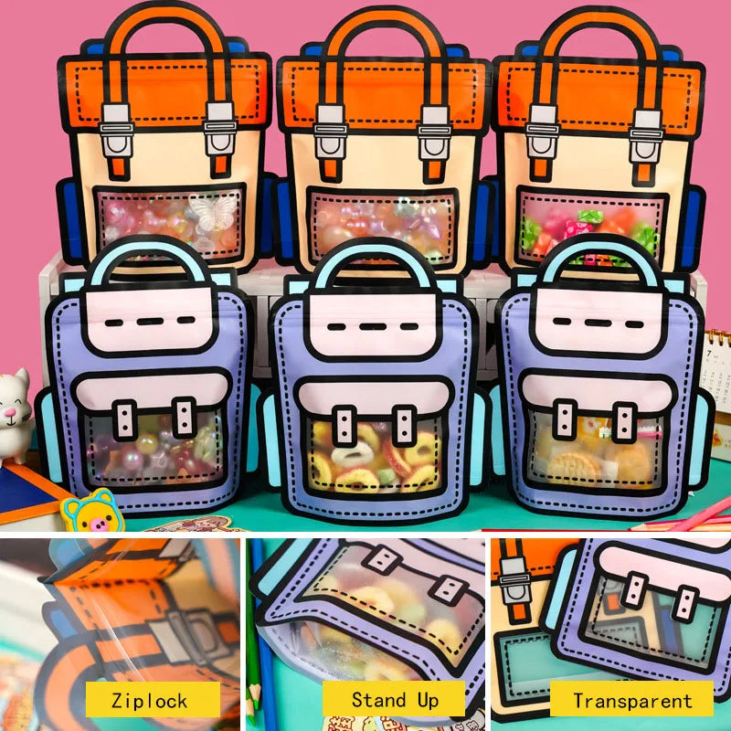 BowLift | 50pcs Creative 2D Cartoon Schoolbag