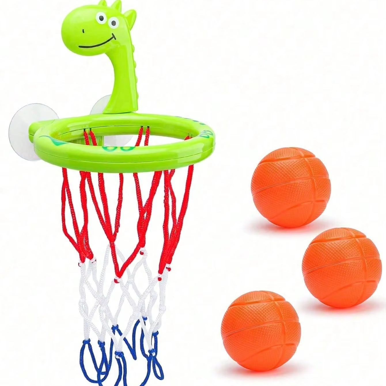 BowLift | Dinosaur Bath Basketball Hoop Toy Set for Toddlers with Three Balls