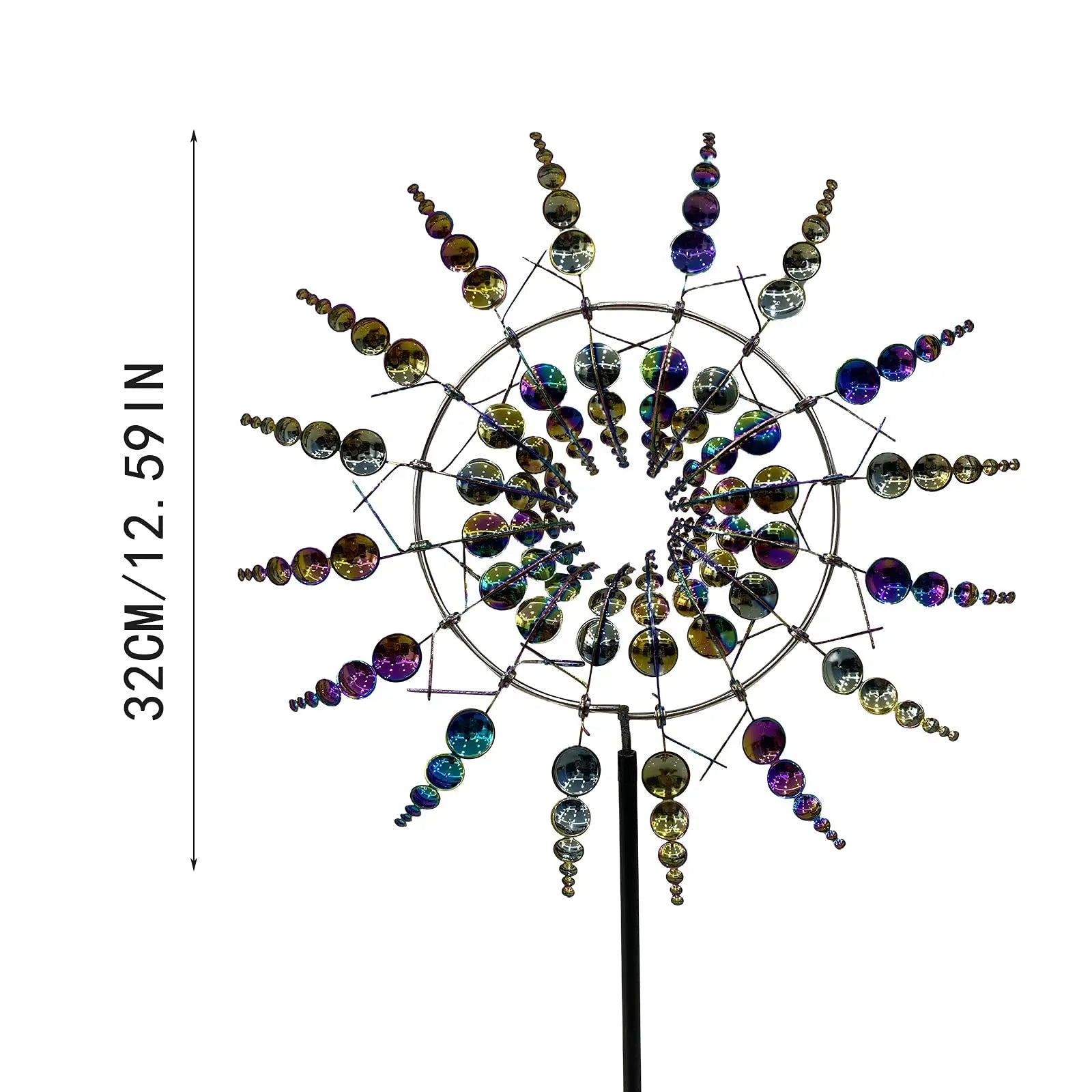BowLift | Unique Solar-Powered Kinetic Metal Windmill Spinner - Magical Wind Collectors for Patio, Garden, Lawn Outdoor Decoration