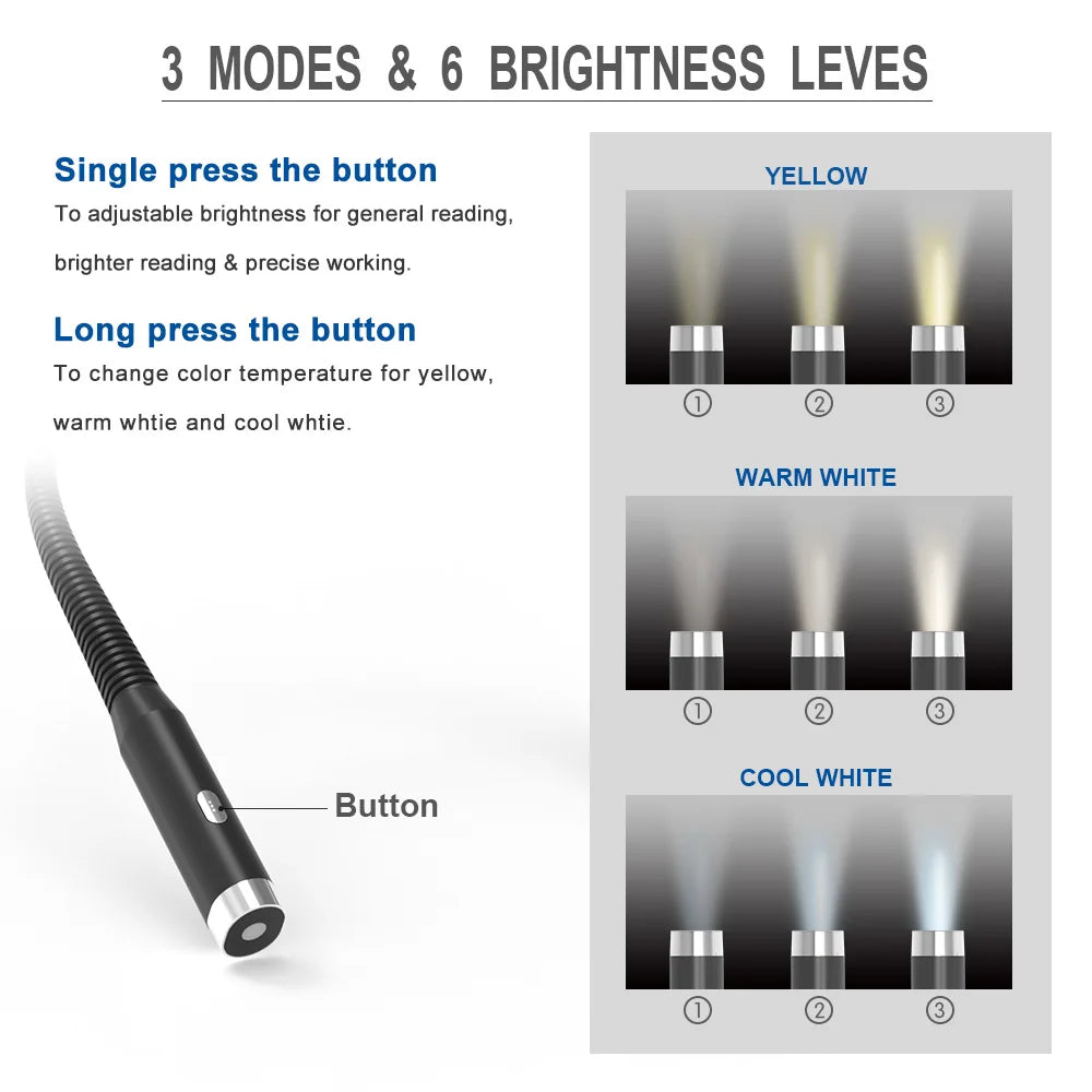 BowLift | LED rechargeable neck lamp with 3 modes