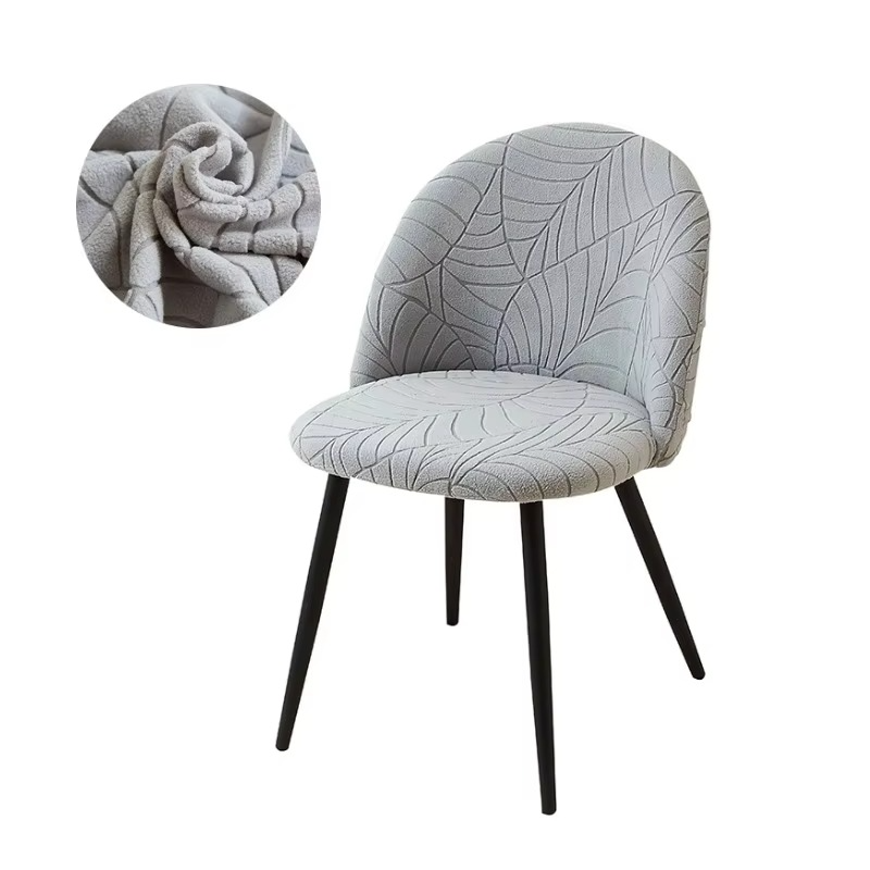 BowLift | Elastic Velvet Chair Covers - Stretch Low Back Slipcovers for Dining and Makeup Chairs