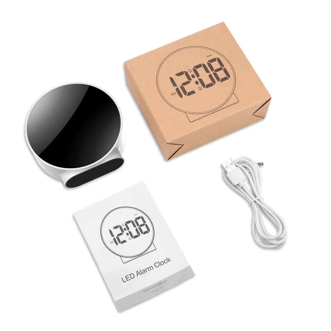 BowLift | BrightTime – Digital LED Alarm Clock with USB Charging