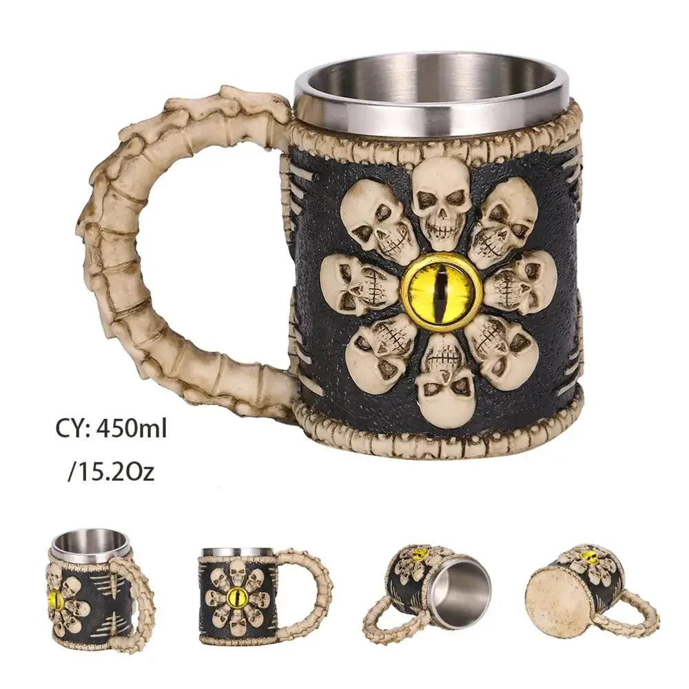 BowLift | Medieval Dragon Resin Stainless Steel Mug as Coffee Mug or Tea Mug