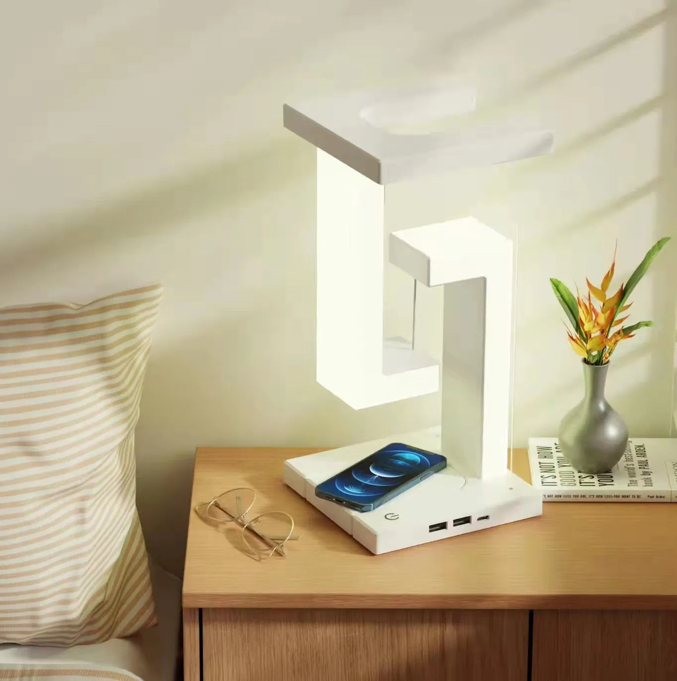 BowLift | Anti Gravity Orbit Wireless Charging Night Lamp