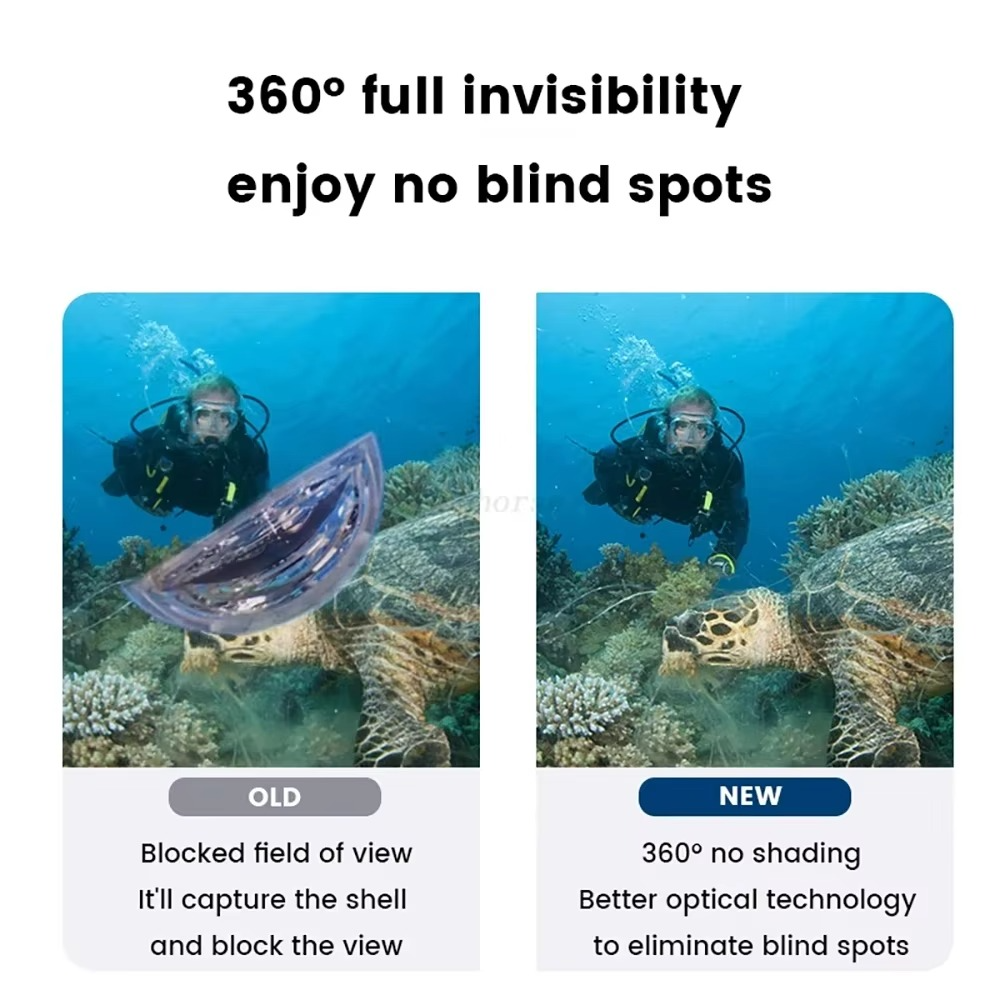 BowLift | Invisible Waterproof Dive Case for Insta360 X3 - 164 ft Underwater Housing Shell