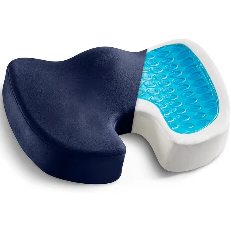 BowLift | Gel Seat Cushion with Memory Foam and Non-Slip Support for Office, Car, and Home