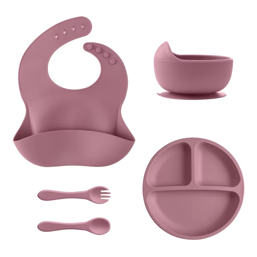 BowLift | Complete Silicone Baby Dining Set: Plate, Bowl, Bib, Cup, and Utensils