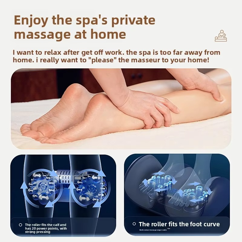 BowLift | Calf and Foot Massager with 3D Kneading Vibration and Heat Therapy