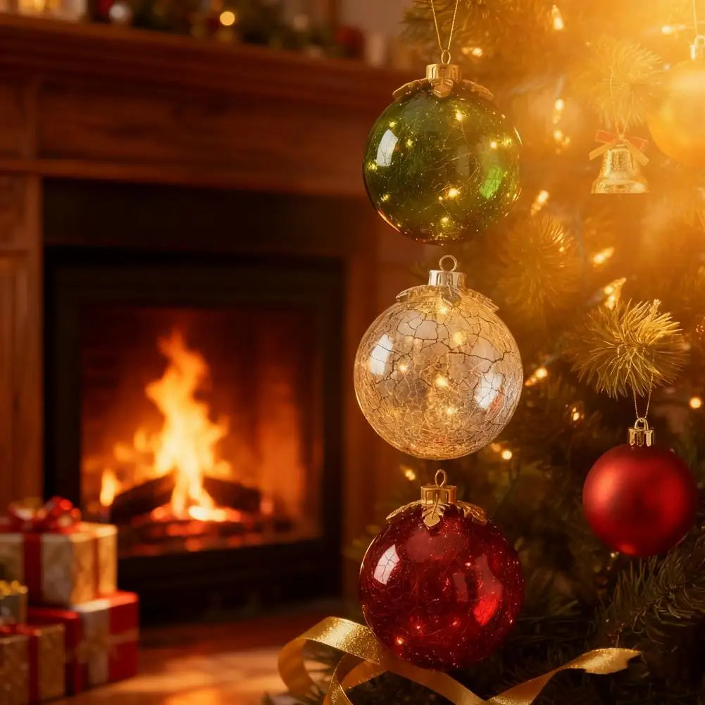 BowLift | GlowSphere LED Christmas Ball – Warm Ambient Lighting with Timer Function