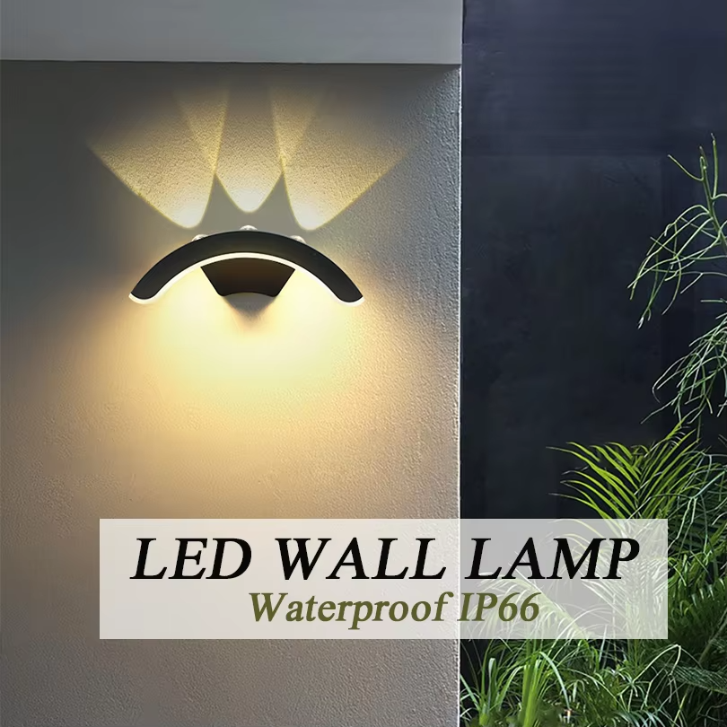 BowLift | Elegant 10W Waterproof LED Outdoor Wall Sconce for Garden and Balcony - Dual Voltage