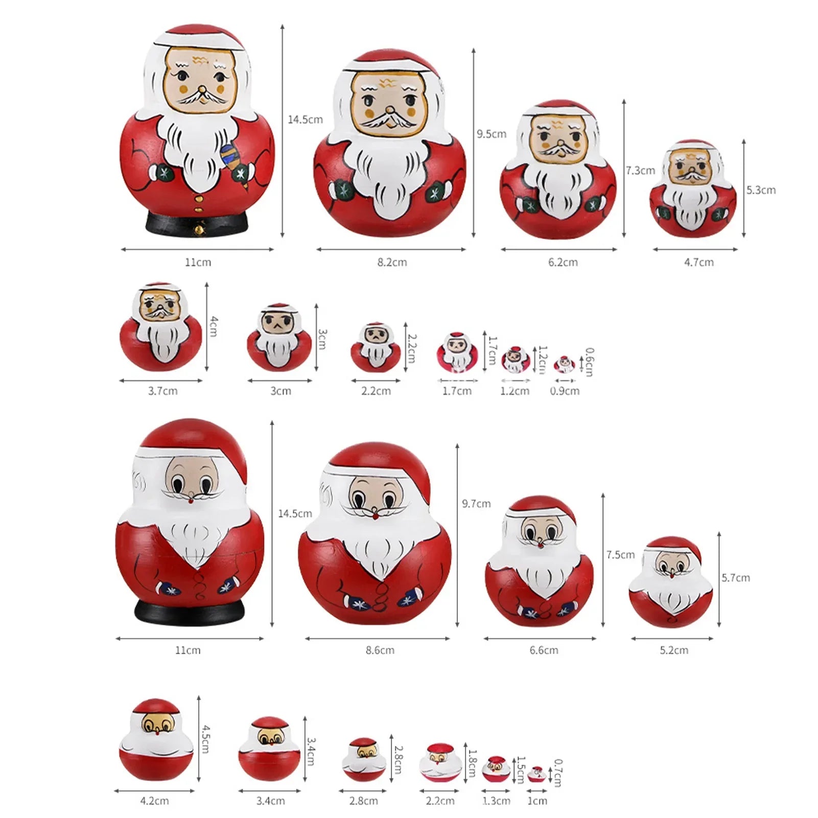 BowLift | 10 pieces/set wooden Russian matryoshka dolls