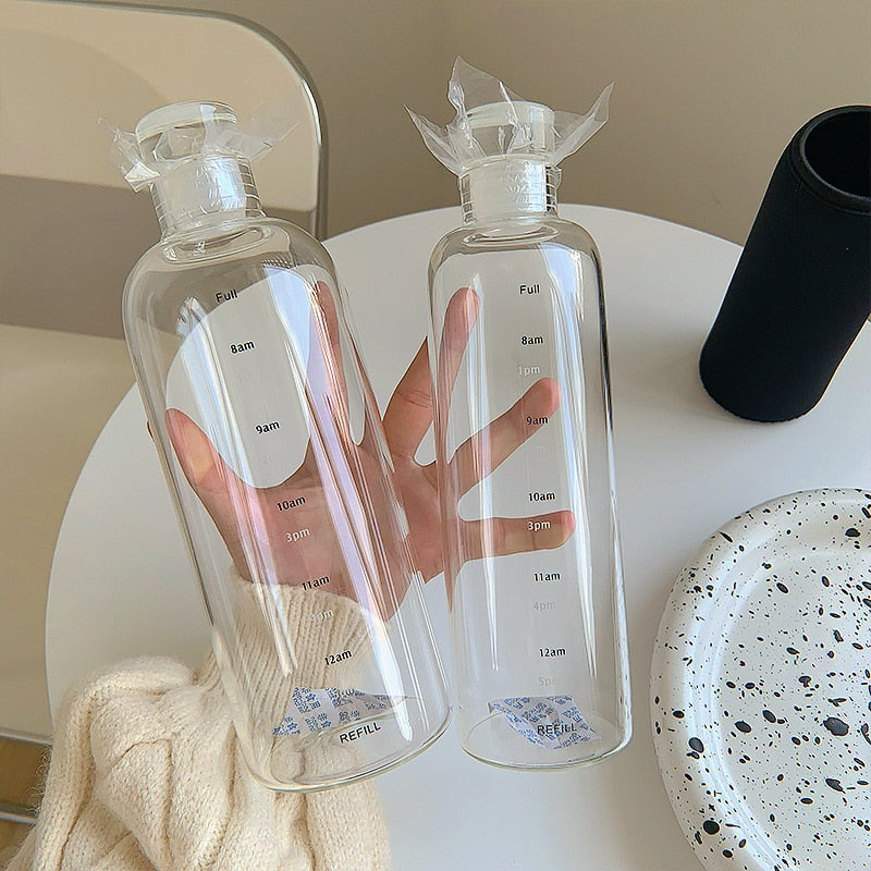 BowLift | Time Scale Heat-Resistant Glass Water Bottle