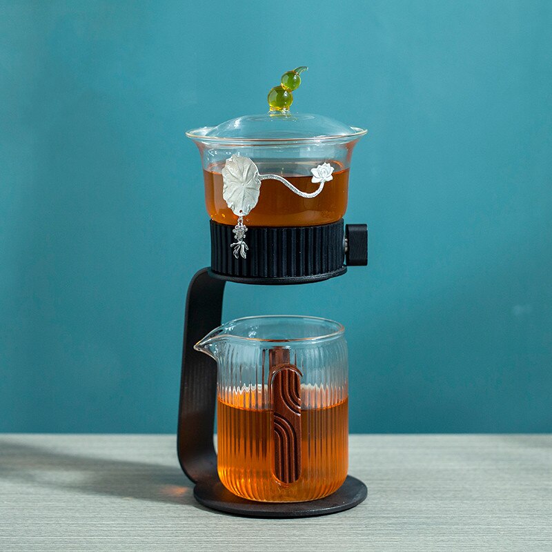 BowLift | Ancient Mystery Leaf Glass Teapot