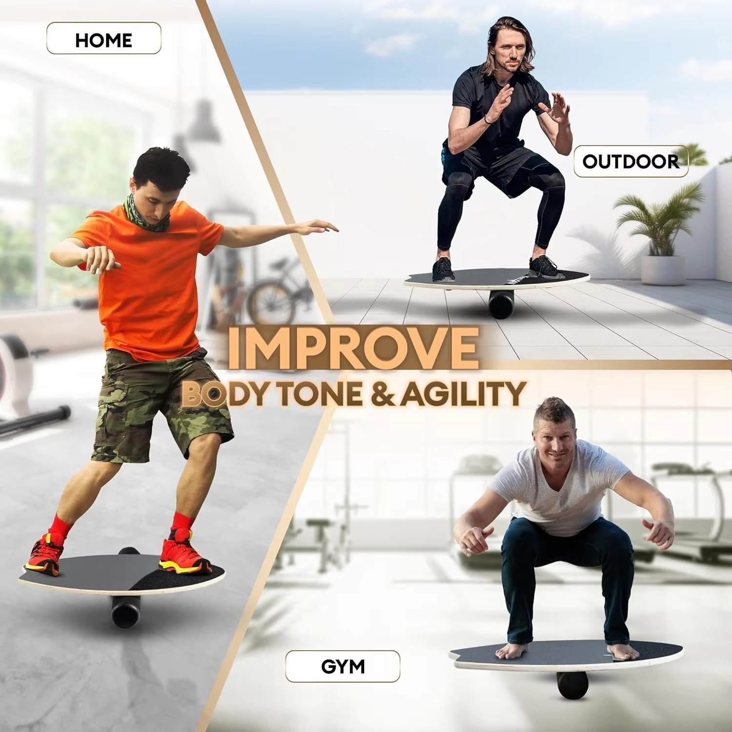 BowLift | 2-in-1 Balance Boards Set, 9 Adjustable Modes Surf Trainer – Innovative Balance Training Solution