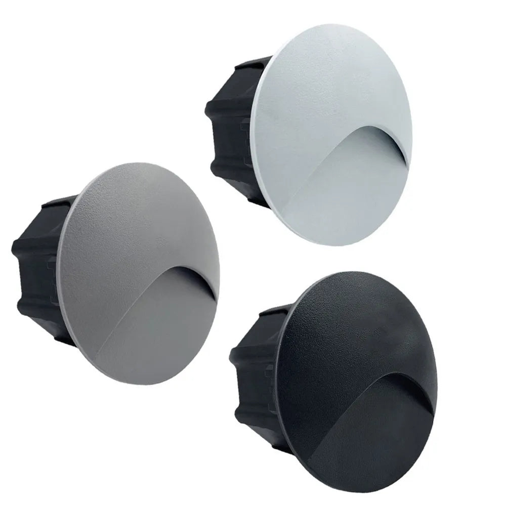 BowLift | Modern waterproof IP65 LED recessed wall lamp for outdoor lighting - 3W embedded step & staircase balcony portal light