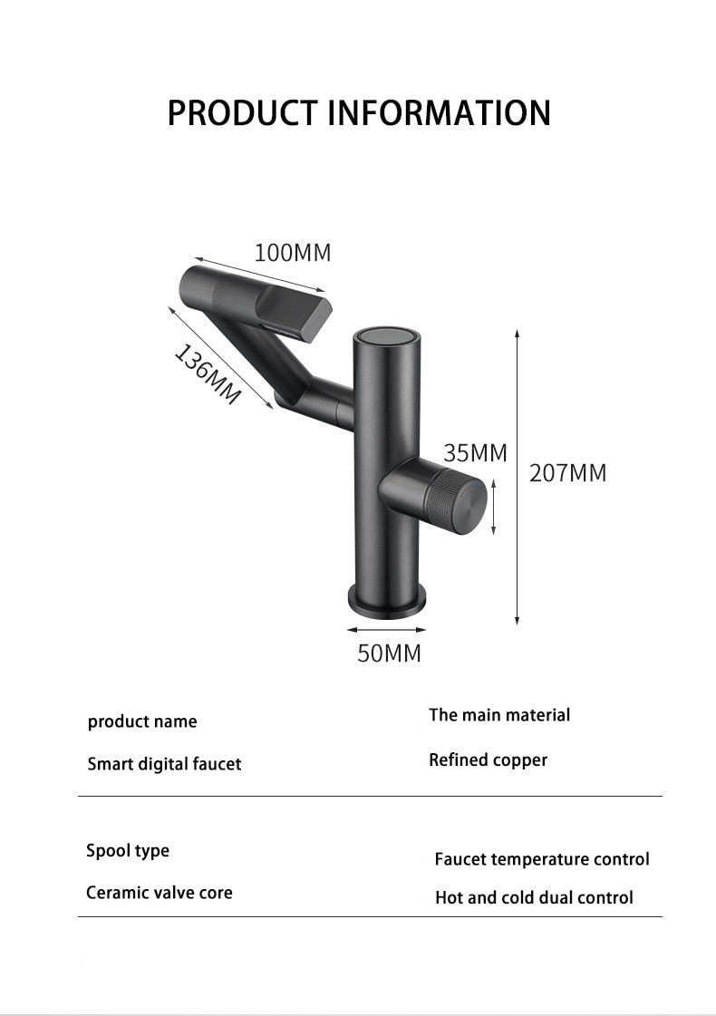BowLift | Hydroelectric Rotating Modern Smart Waterfall Faucet