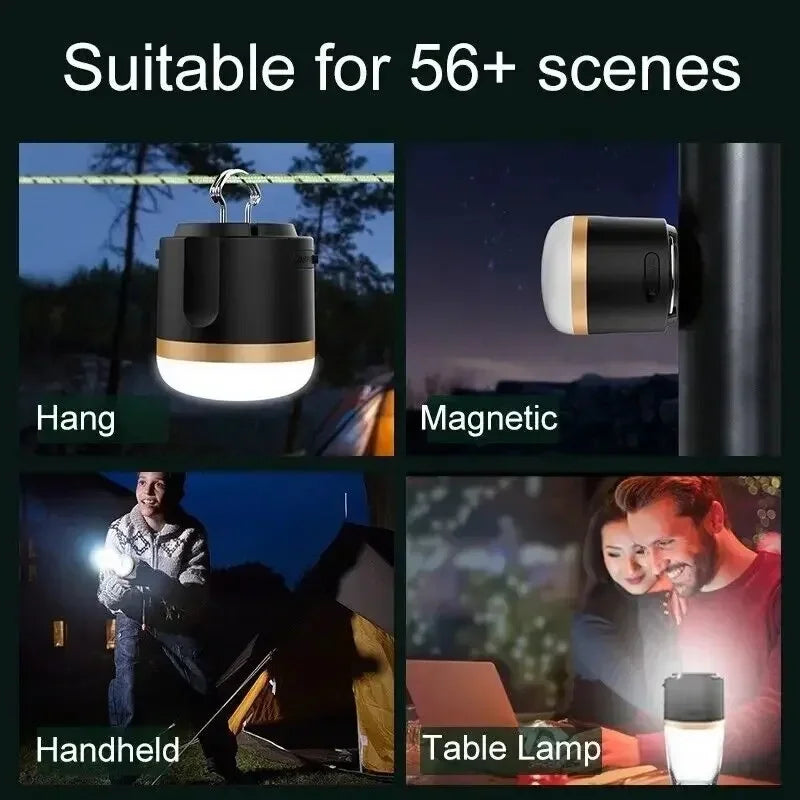 BowLift | Portable LED Camping Lamp with Power Bank – Rechargeable, USB Connection, for Outdoor & Emergencies