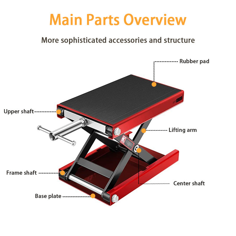 BowLift | Thickened Motorcycle Repair Platform Lift, Motorcycle Scissor Lift Jack, Lifting Frame