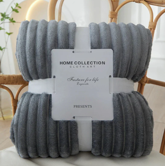 BowLift | Broad-striped flannel fleece blanket