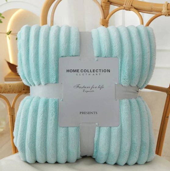 BowLift | Broad-striped flannel fleece blanket