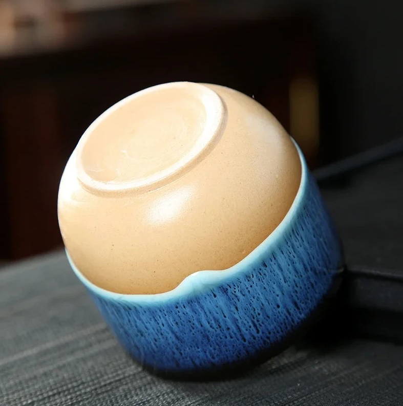 BowLift | Handmade Ceramic Mug – Blue-Glazed Tea Bowl