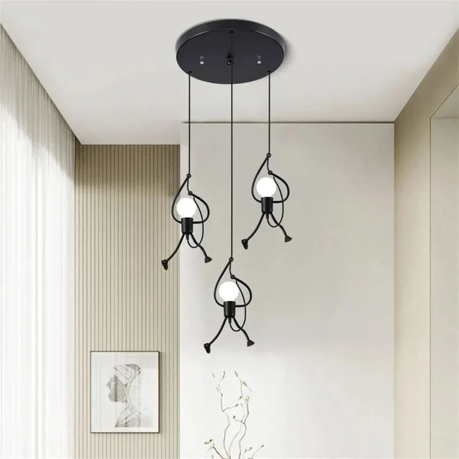 BowLift | Cheerful Doll-Shaped Adjustable Pendant Light