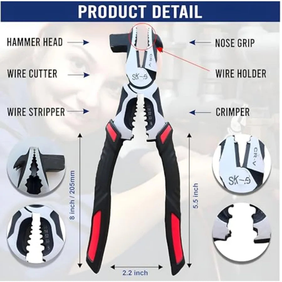 BowLift | 5 in 1 Multifunctional Electrician Plier Wire Cutter - Shipping to USA only