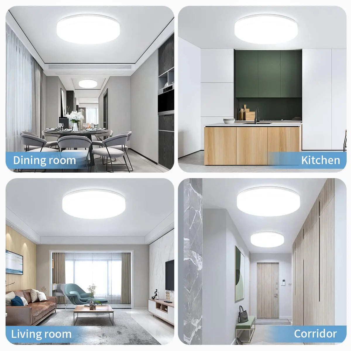 BowLift | IRALAN Ultra-thin Round LED Ceiling Light - Versatile Lighting for Any Room, 18W to 48W Options