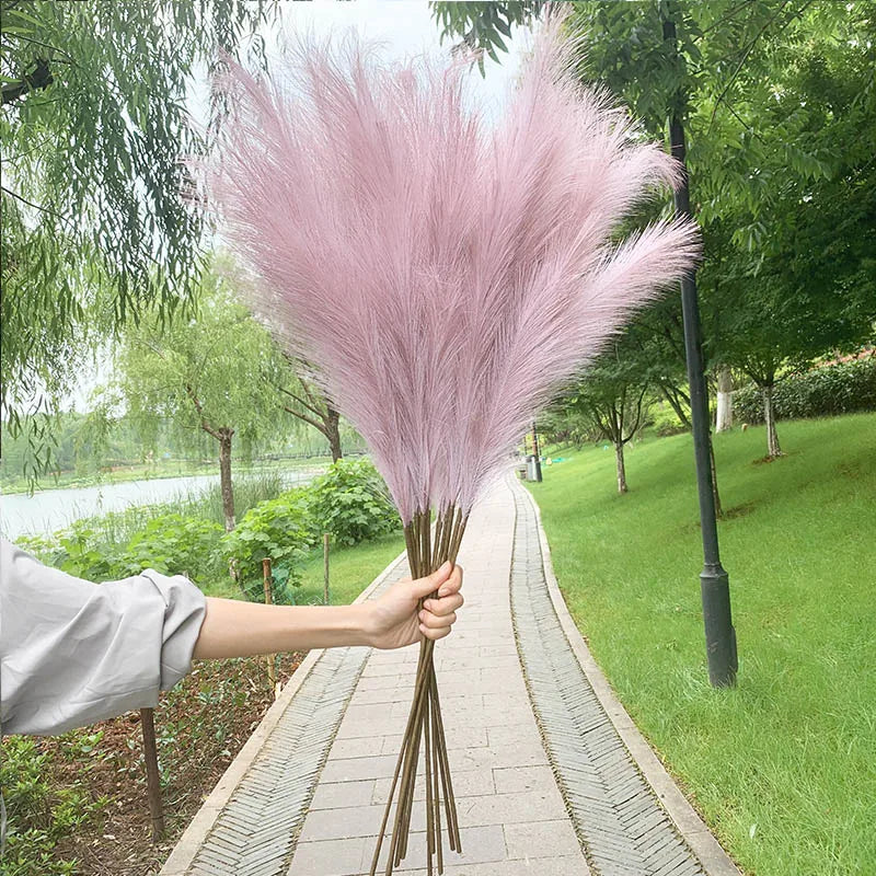 BowLift | 5 pieces 100 cm Artificial Pampas Grass Dried Flower Bouquet Wedding Party Decoration Home Room DIY Artificial Plants Decoration Supplies