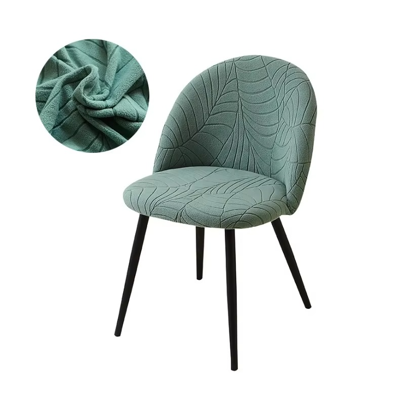 BowLift | Elastic Velvet Chair Covers - Stretch Low Back Slipcovers for Dining and Makeup Chairs