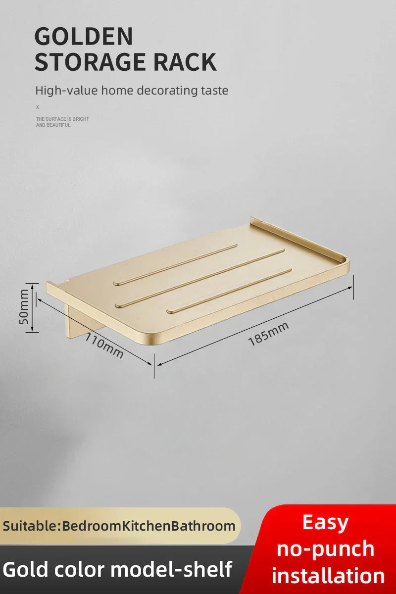 BowLift | Showeriva Shower Shelf | With Phone Holder | Self-Adhesive | For Bathroom & Shower