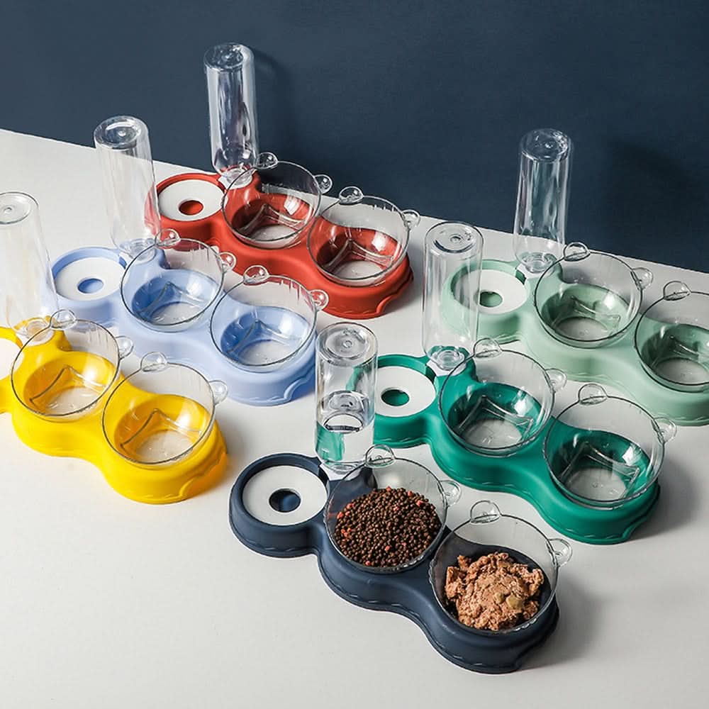 BowLift | 3-in-1 feeding station with drinking dispenser & raised bowl