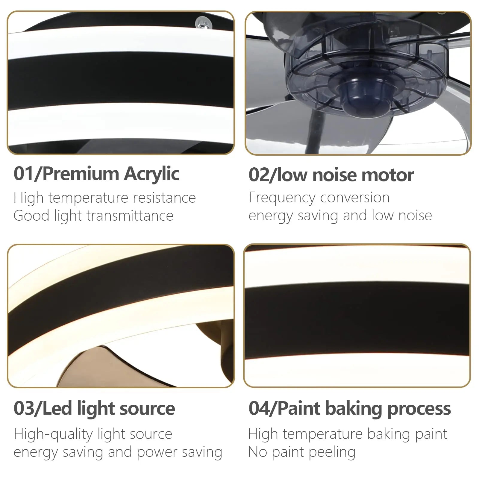 BowLift | Aura Silent LED Ceiling Fan Lamp