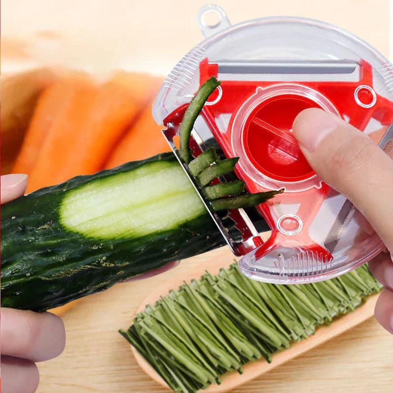 BowLift | Peelvanta 3-in-1 Peeler | Stainless Steel Blades | Julienne & Serrated | Dishwasher Safe