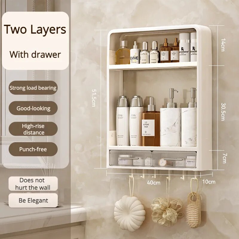 BowLift | Home Essential Punch-Free Bathroom Organizer Shelf