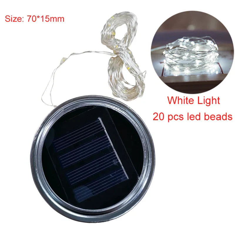 BowLift | GlowJar Solar Deck Lights | Solar Powered | Warm White LED Fairy Lights | For Garden & Balcony