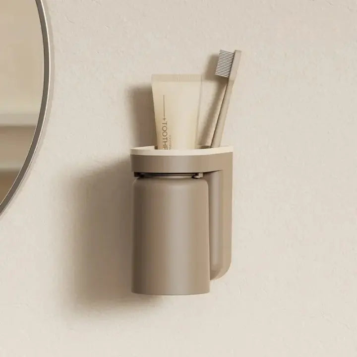 BowLift | Self-adhesive wall toothbrush holder for space-saving organization