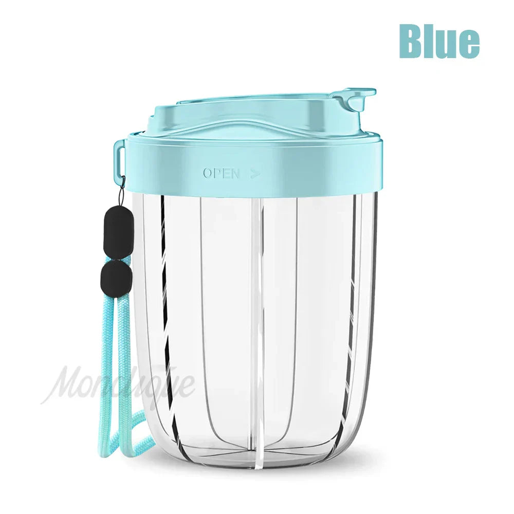 BowLift | Pilliora Travel Pill Box | BPA-free & Hygienic | Anti-Mix System | With Carrying Loop