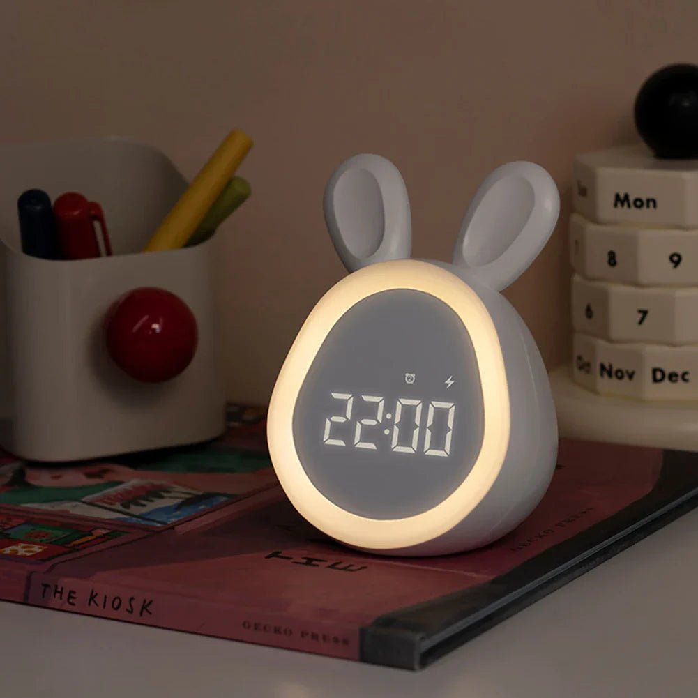 BowLift | WakkerKonijn – Kids alarm clock with LED night light and playful rabbit design