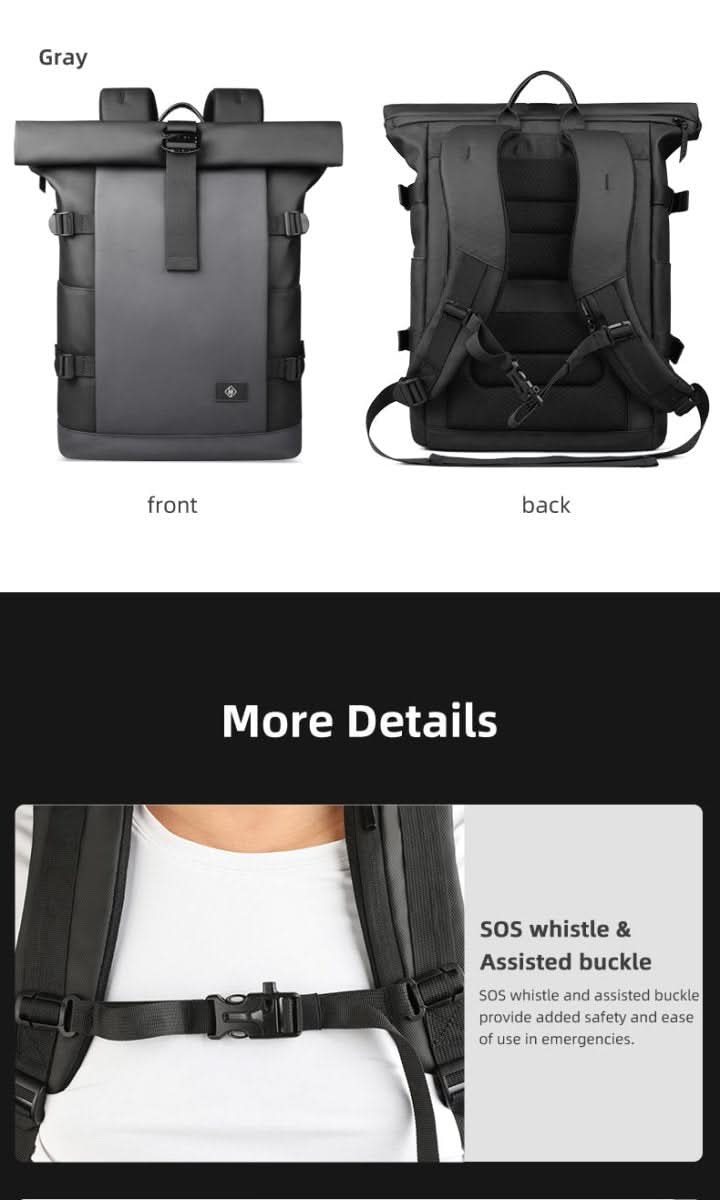 BowLift | Expandable outdoor backpack with large volume & laptop compartment